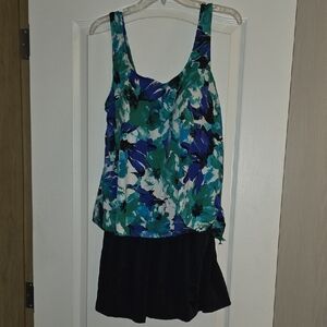 (J29) Floral One Piece Swimsuit